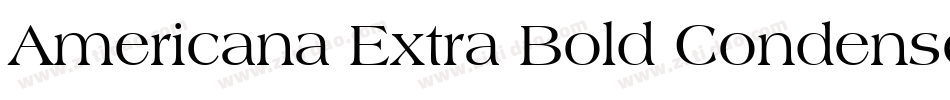 Americana Extra Bold Condensed BT字体转换